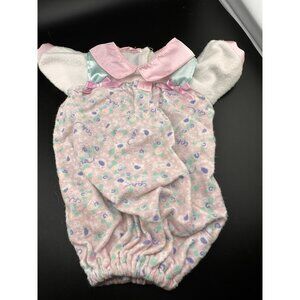 Cabbage Patch‎ Kids Flannel Beanie Sleeper With Open Bottom Pink Vtg BBB